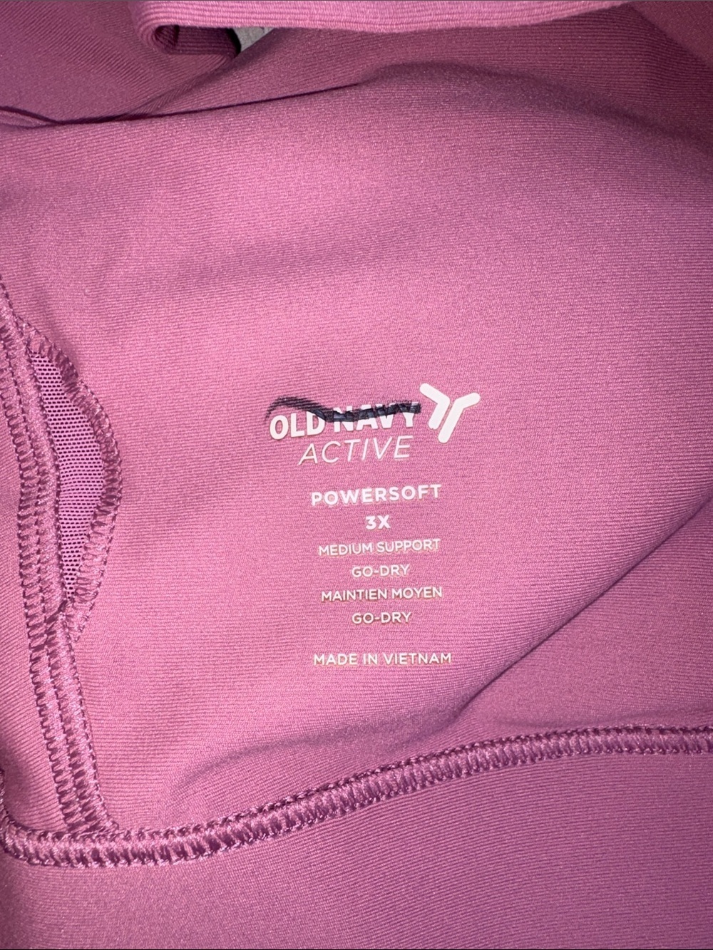 Old Navy Active Powersoft Med Support Sports Bra - Dusty Rose Plus Size 3X - Picture 2 of 11